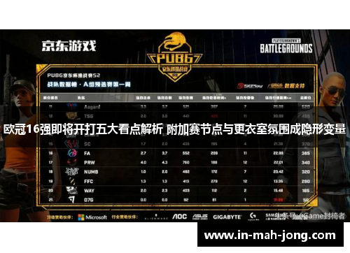 欧冠16强即将开打五大看点解析 附加赛节点与更衣室氛围成隐形变量